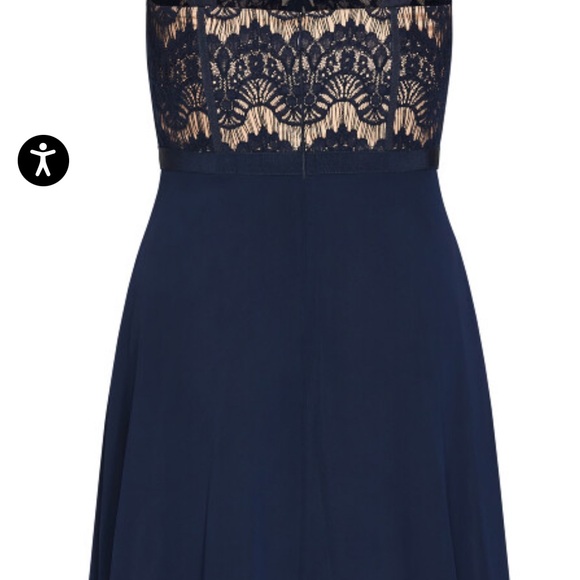 City Chic Sapphire Lace Fit and Flare Midi Dress 18 - Picture 5 of 6